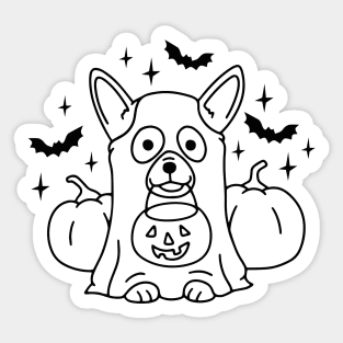 Cute Dog Ghost Sticker